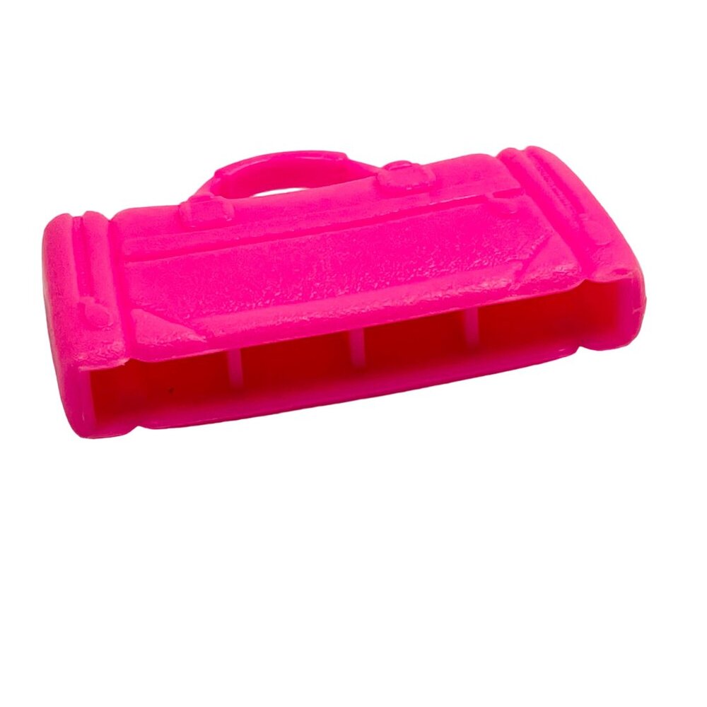 Mini Pink Plastic Toy Suitcase For Dolls  Pretend Travel - Picture 3 of 6